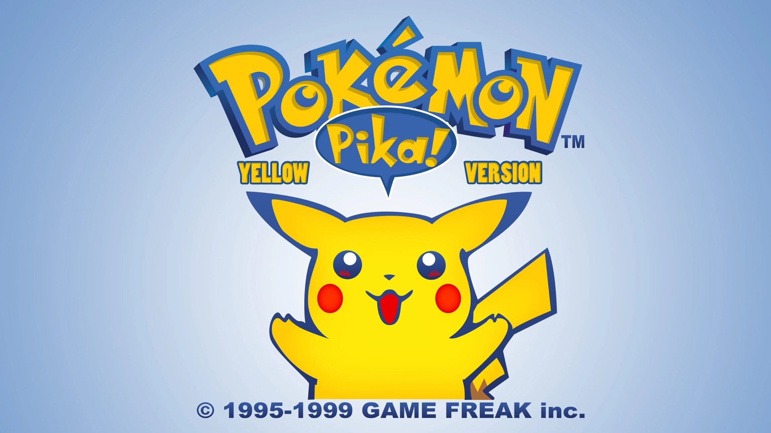 Pokémon Yellow start screen